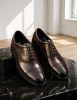 Viatu vya Clarks Brown Leather Oxford - Wanaume Ukubwa 40 & 44 - 2