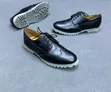 Viatu vya Kiume vya Classic Style Nyeusi/Kijivu vya Lug-Sole Wingtip - 2