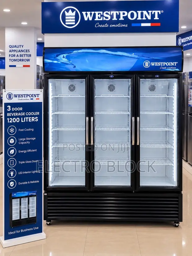 Westpoint 1120L Showcase Fridge | 3 Door | WTL 12234 - 1