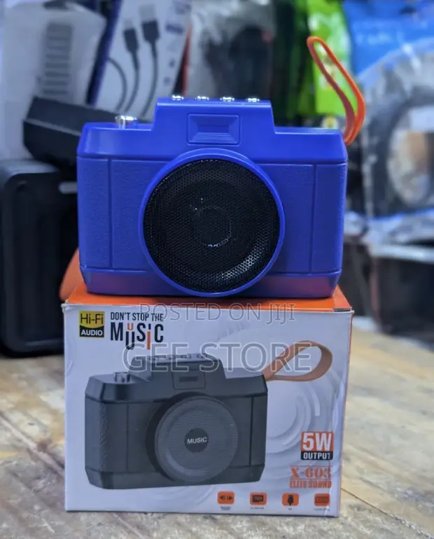 Blue X-603 Elite Sound Camera-Shaped Portable Wireless Bluetooth Speaker - 1