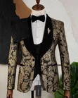 Brand New Marco Lorenzo Black Gold Suit - 2