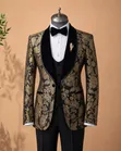 Brand New Marco Lorenzo Black Gold Suit - 3