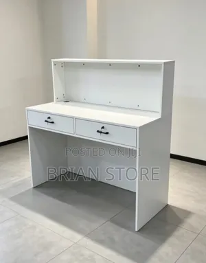 Dawati la Kisasa la Mapokezi Nyeupe (120cm)
