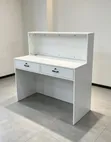 Dawati la Kisasa la Mapokezi Nyeupe (120cm) - 2