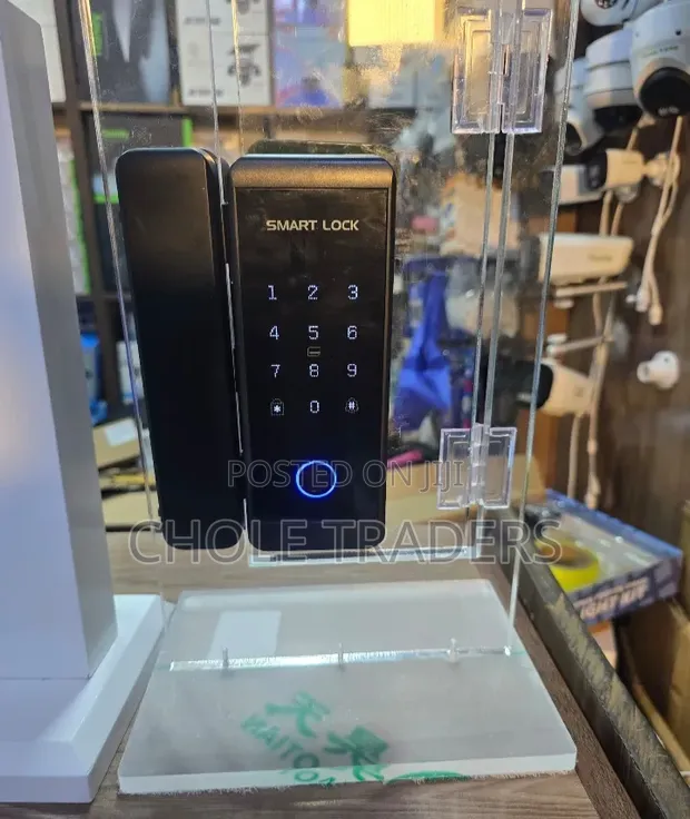 Smart Glass Door Lock - Fingerprint, Card, App - 1