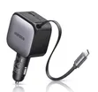 UGREEN Nexode 60W Chaja ya Gari na Kebo ya USB-C Inayorudishwa - 3