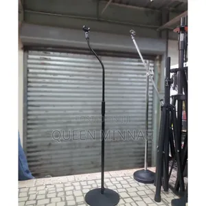 Straight Floor Microphone Stand with Gooseneck