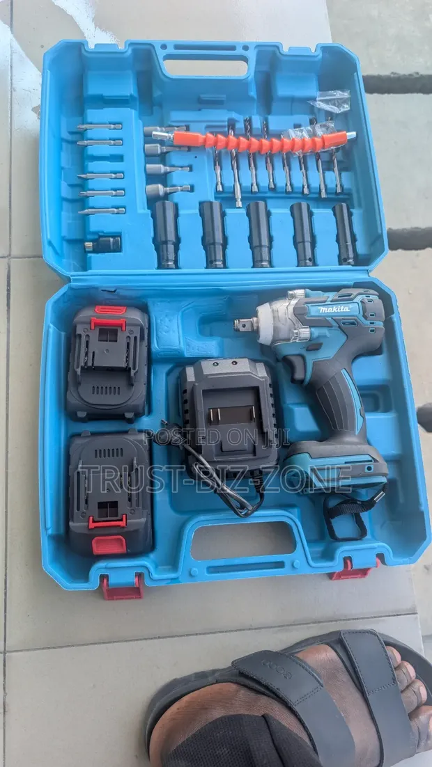 Rechargeable Impact Wrench with 2 Batteries - 1