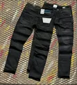 Men's Cargo Denim Jeans - Gisela Brand, Black, Brand New - 1