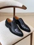 Carlos Cardini Brown Burnished Wingtip Oxfords - 2