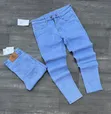 Men's Plain Slim Fit Jeans - 1