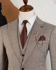 Carlos Cardini 3-PC Combo Suit - Kahawia Mwepesi/Taupe - 2