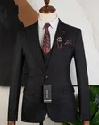 Suti ya Kiume 3-Piece Plaid Nyeusi ya MARIO CASAS - 2