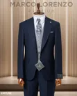 Marco Lorenzo Navy Blue Pinstripe 3-PC Suit Combo - 1
