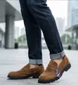 Ming Hex Brown Suede Loafers - 4