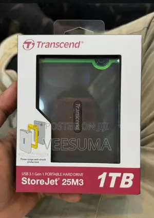 Transcend StoreJet 25M3 1TB Anti-Shock External Hard Drive