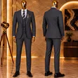 Marco Lorenzo Charcoal Grey 3-PC Combo Suit - 1