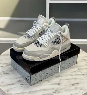 Viatu vya Air Jordan 4 vya Grey & White