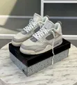 Viatu vya Air Jordan 4 vya Grey & White - 1