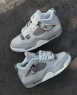 Viatu vya Air Jordan 4 vya Grey & White - 2