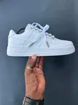 Viatu vya Nike Air Force 1 Nyeupe vya Ngozi kwa Wanaume - 3