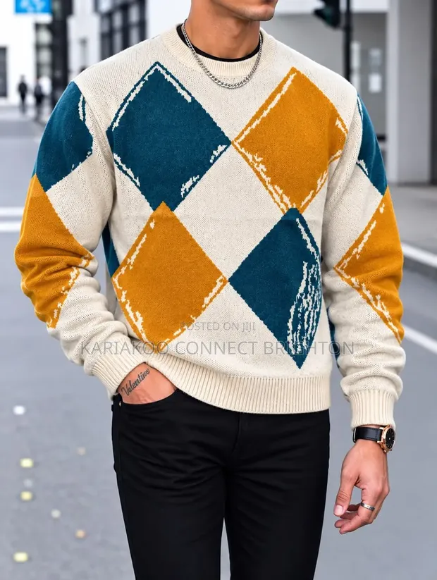 Sweater ya Zara Man ya Argyle - 1