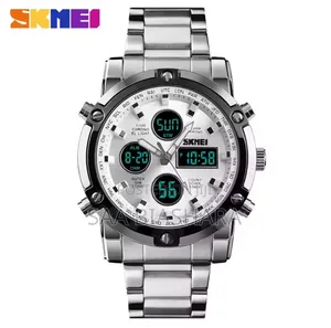 New Skmei 1389 Analog-Digital Waterproof Watch - Silver