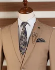 Mario Casas Men's Casual Fashion Suit - Brown - 1