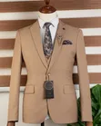 Mario Casas Men's Casual Fashion Suit - Brown - 2