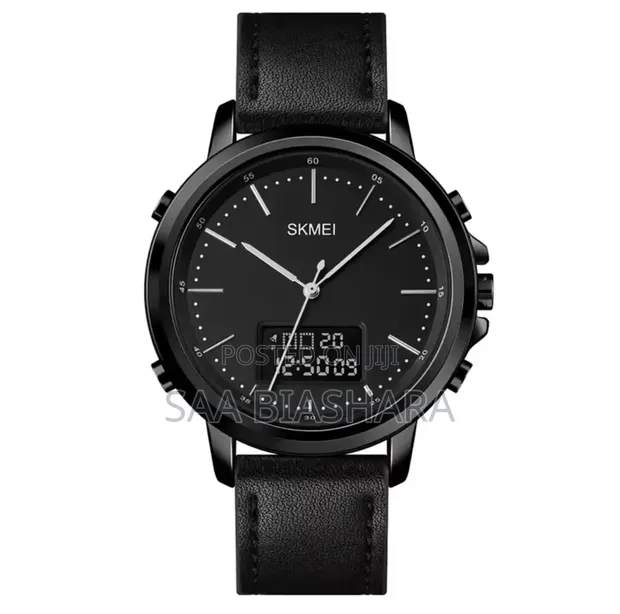 Skmei Dual Time Watch 1652 Nyeusi - 1