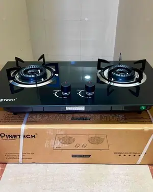 Pinetech Gas Cooker with Tempered Glass (2 Burners)