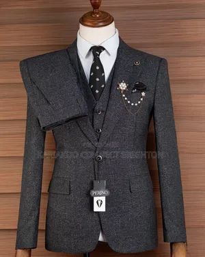 PERINO Suti ya Charcoal Grey 3-PC