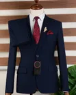 Mario Casas Men's Blue Casual Suit - 3