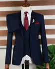 Mario Casas Men's Blue Casual Suit - 4
