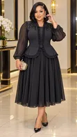 Luxury Ladies Chiffon Dress (Sizes 38-46) - 3