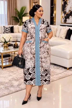Long Denim Dress Mpya - Free Size