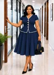 Seti ya Sketi na Blouse Vipande Viwili - 3
