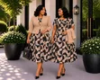 Women's Multicolor Dress XL-4XL - 4