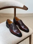Louis Vuitton Classic Brown Leather Oxford Shoes - 1