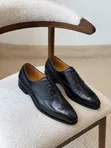 Louis Vuitton Classic Brown Leather Oxford Shoes - 2