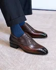 Louis Vuitton Classic Brown Leather Oxford Shoes - 3