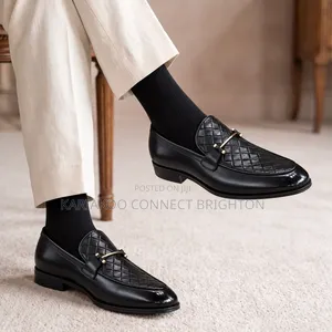 Premium Black Woven Horsebit Loafers - Gucci