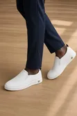 Timberland Casual White Leather Slip-on Sneakers - 5
