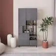 Key Bookcase - Modern Concrete-Look Finish - 3