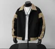 Jaguar Beige and Brown Color-Block Bomber Jacket - 3