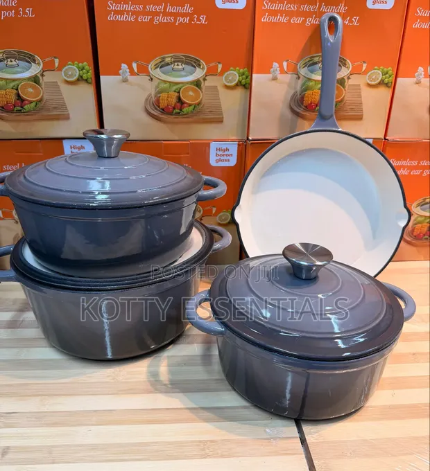 Set Mpya ya Sufuria 7 za Chuma cha Tusi - 1