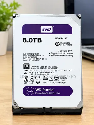 WD Purple 8TB Surveillance HDD for 64-Camera CCTV/NVR