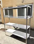 Rafu ya Hifadhi ya Jikoni ya Chuma cha Kutolea Nje ya Ngazi 4 / Rafu 1.5m - 3