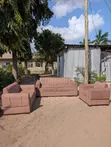 Seti ya Sofa Iliyotumika - Velvet - Kijivu - Seating 6 - 3