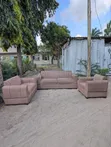 Seti ya Sofa Iliyotumika - Velvet - Kijivu - Seating 6 - 4